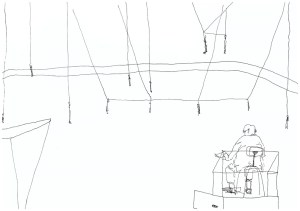 Faserstift auf Papier