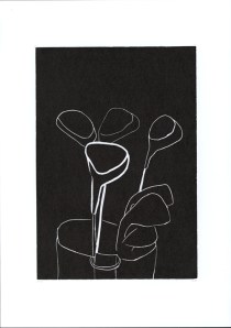 Golfecke, 2009, Linoldruck, Blattmaße 43,1 x 30,4 cm